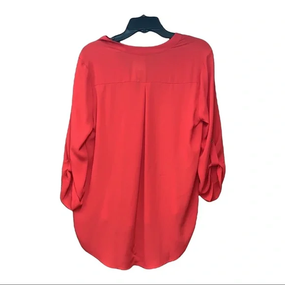 SzM Gibson Latimer Red V-Neck Top NWT - Picture 5 of 7